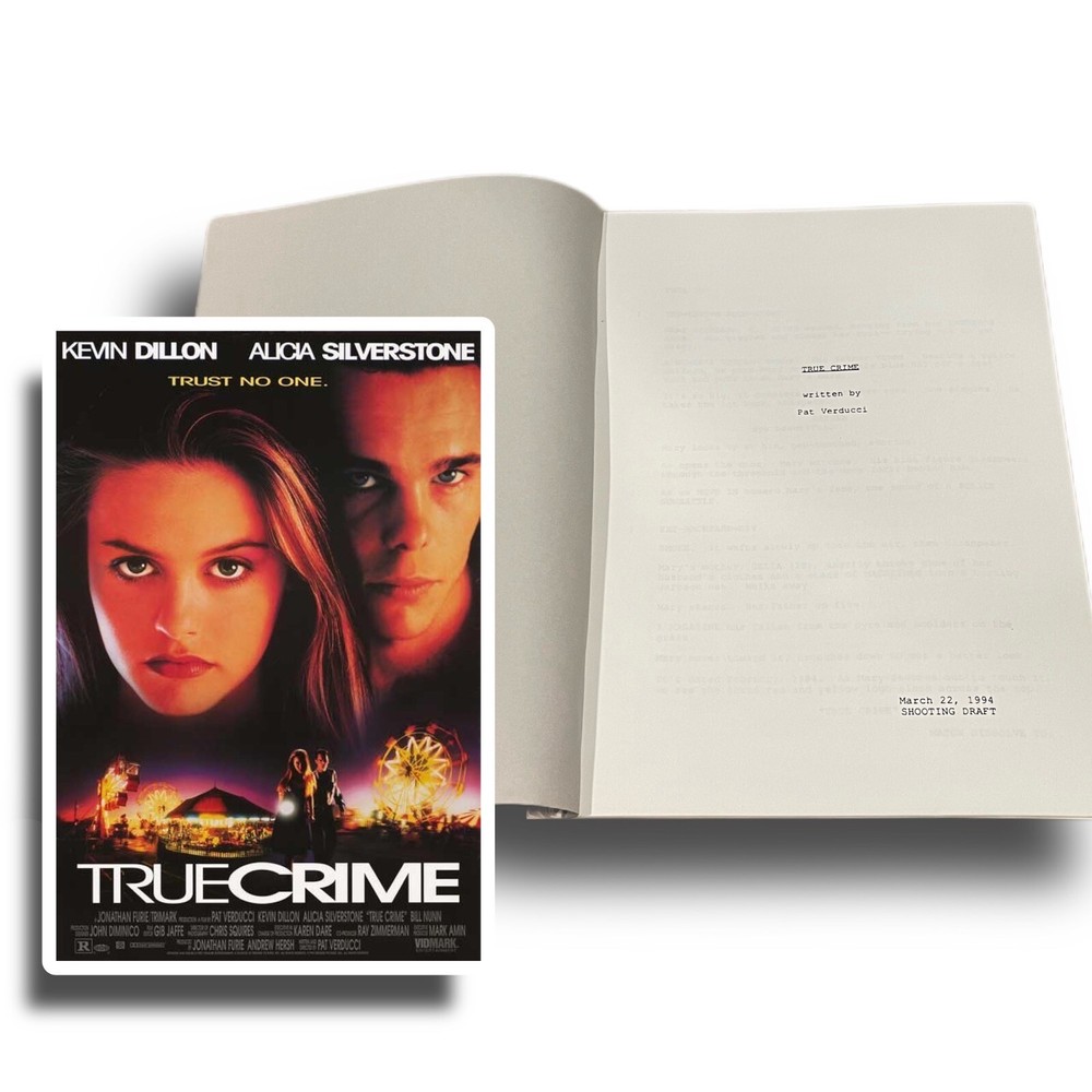 TRUE CRIME original  Script Screenplay Alicia Silverstone Movie Prop