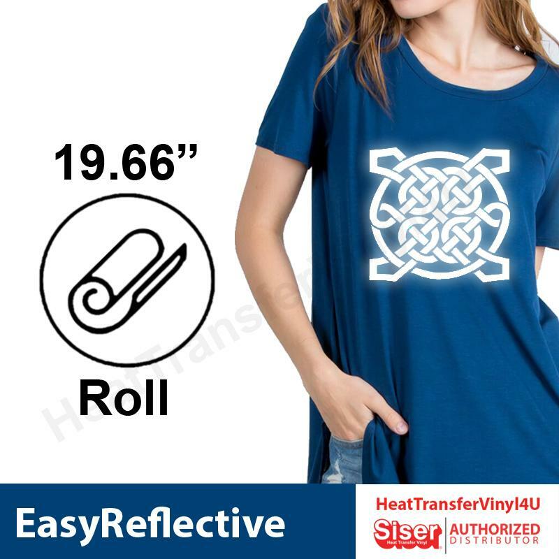 Siser EasyReflective Silver Iron On HTV For T-Shirt 20" *Multiple Lengths*