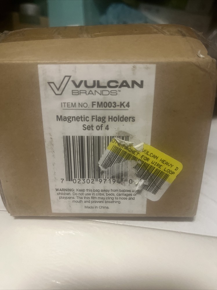 VULCAN Magnet for Wire Loop Flags, 4 Pack