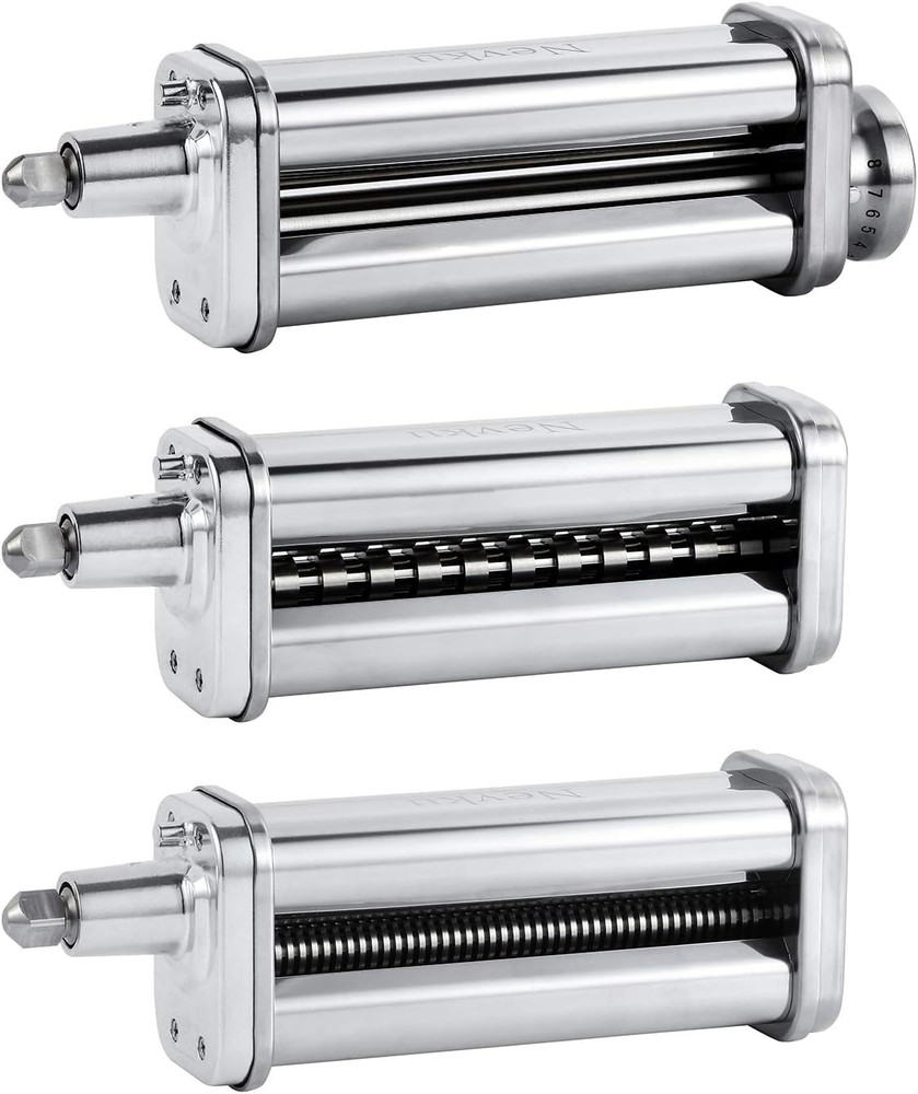 Pasta Maker Attachment Set for Kitchenaid Mixer - Roll & Cut Fresh Pasta