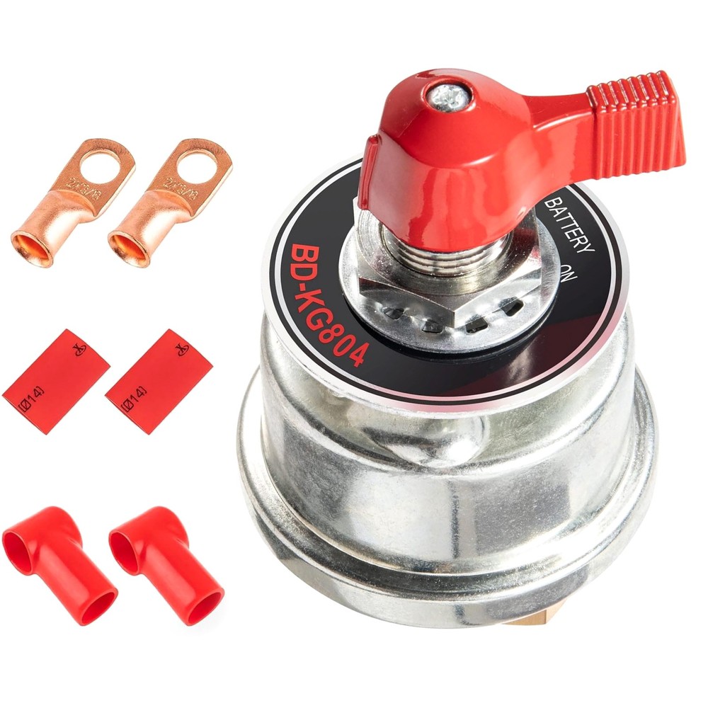 Battery Kill Switch For 12-24V DC Systems With 3/8" Copper Terminal Stud Size