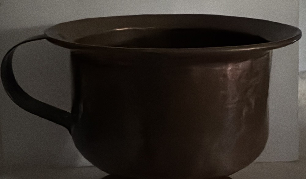 Vintage Hand Hammered Copper Chamber Pot Planter