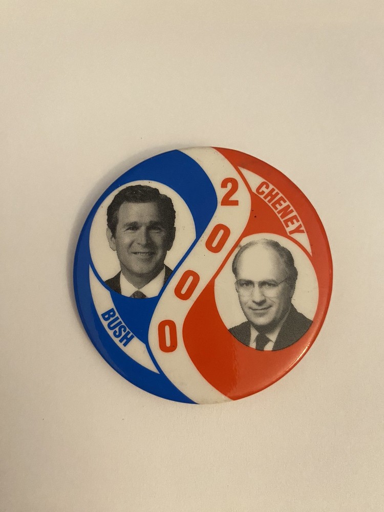 Bush Cheney 2000 Pin Back Button P124