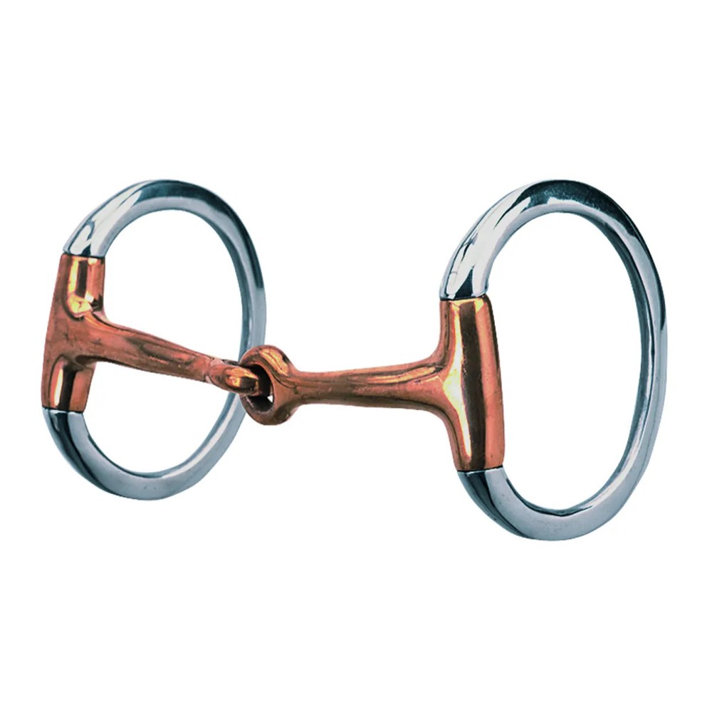 Weaver Leather Stainless Steel Eggbutt Snaffle Bit - 5” Copper Mouth