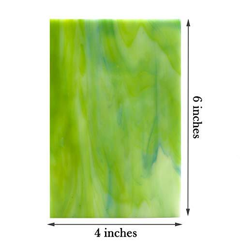 LITMIND 12 Sheets Variety Stained Glass Sheets Pack, Assorted Colors , Sizes