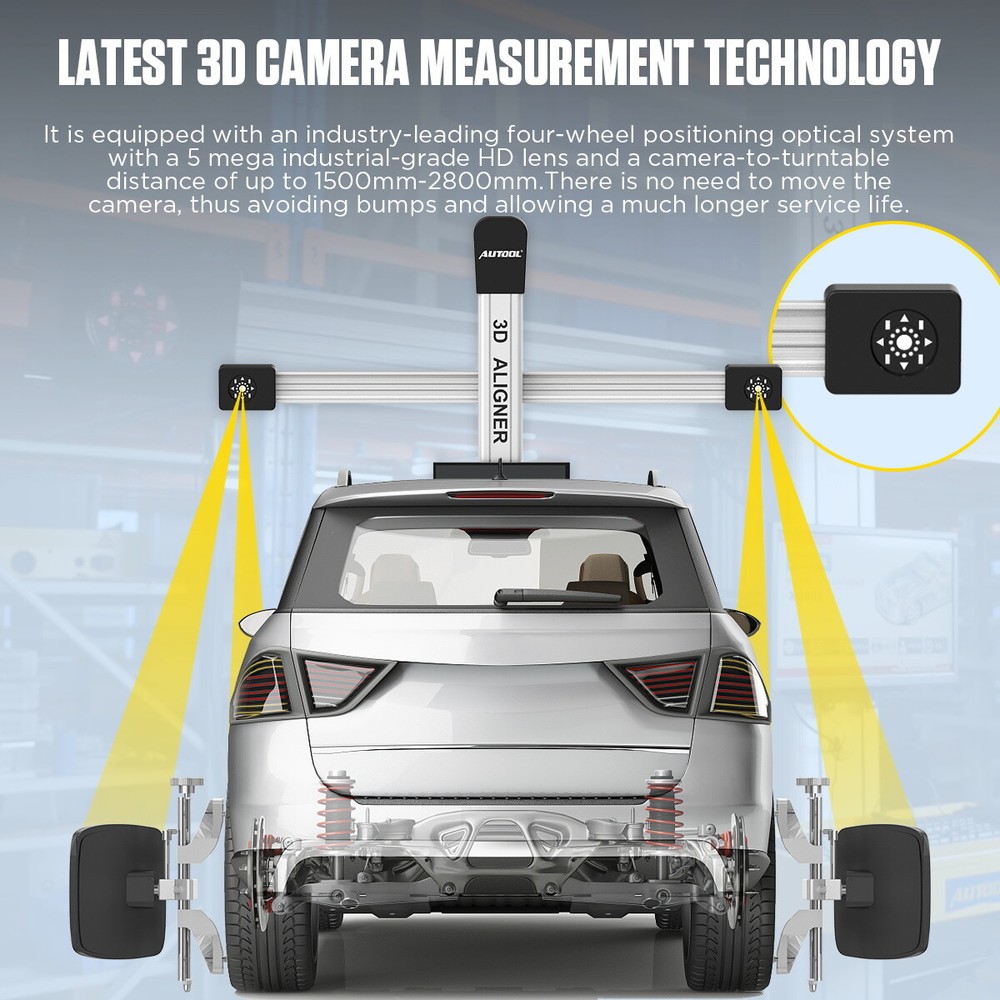 3D Wheel Alignment Machine Wheel Tire Aligner System Work On 4 Post Scissor Lift