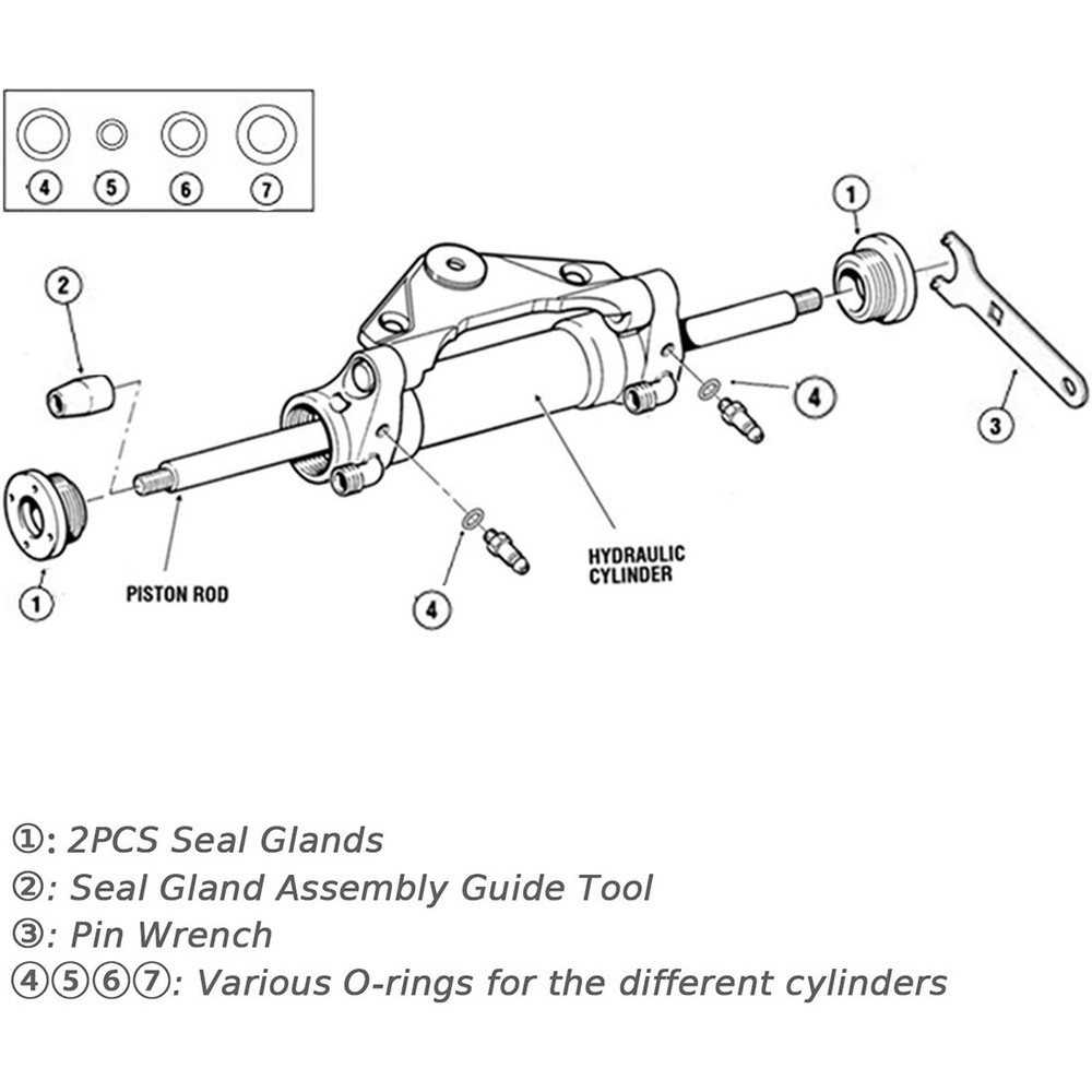 Seastar Uflex Hydraulic Cylinder Seal Bleed Kit Steering Support Bracket Puller
