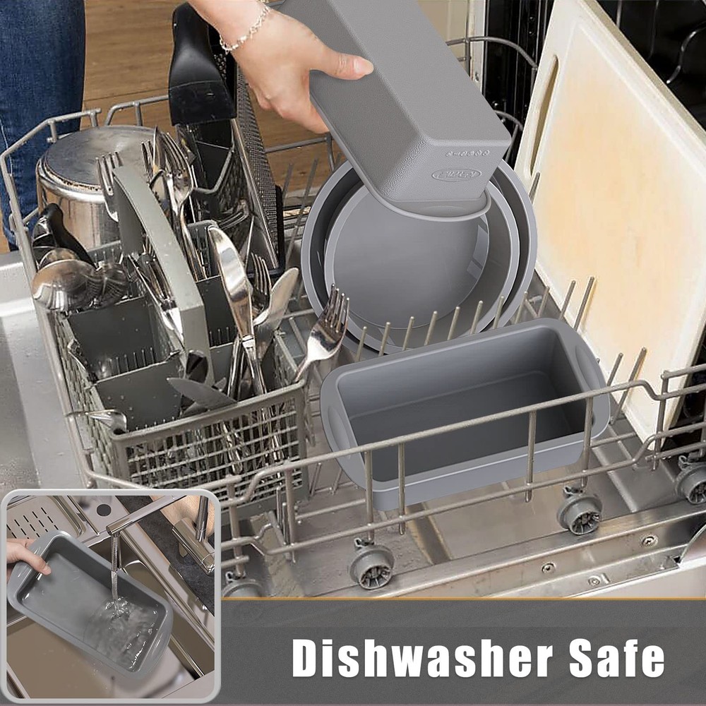 2 Pack 9x5 Silicone Bread Loaf Pans Nonstick