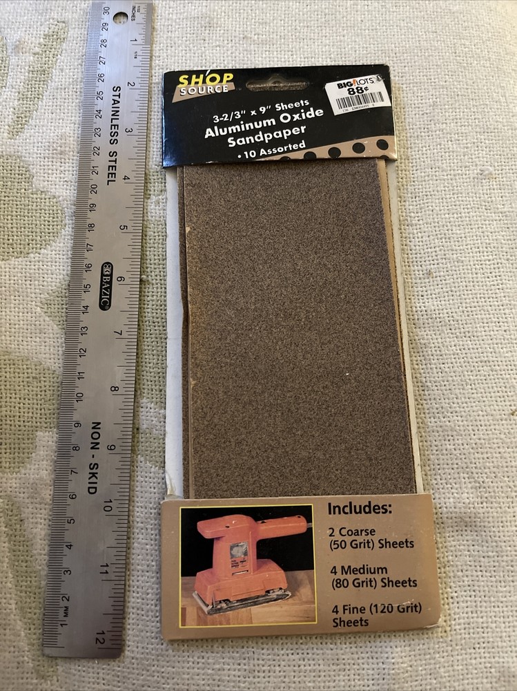 Shop Source Aluminum Oxide Sandpaper - 10 Assorted