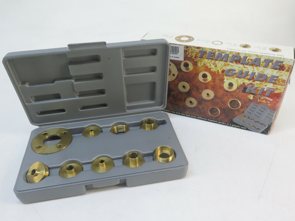 Pioneer 10 Piece Solid Brass Template Guide Kit With Adaptor
