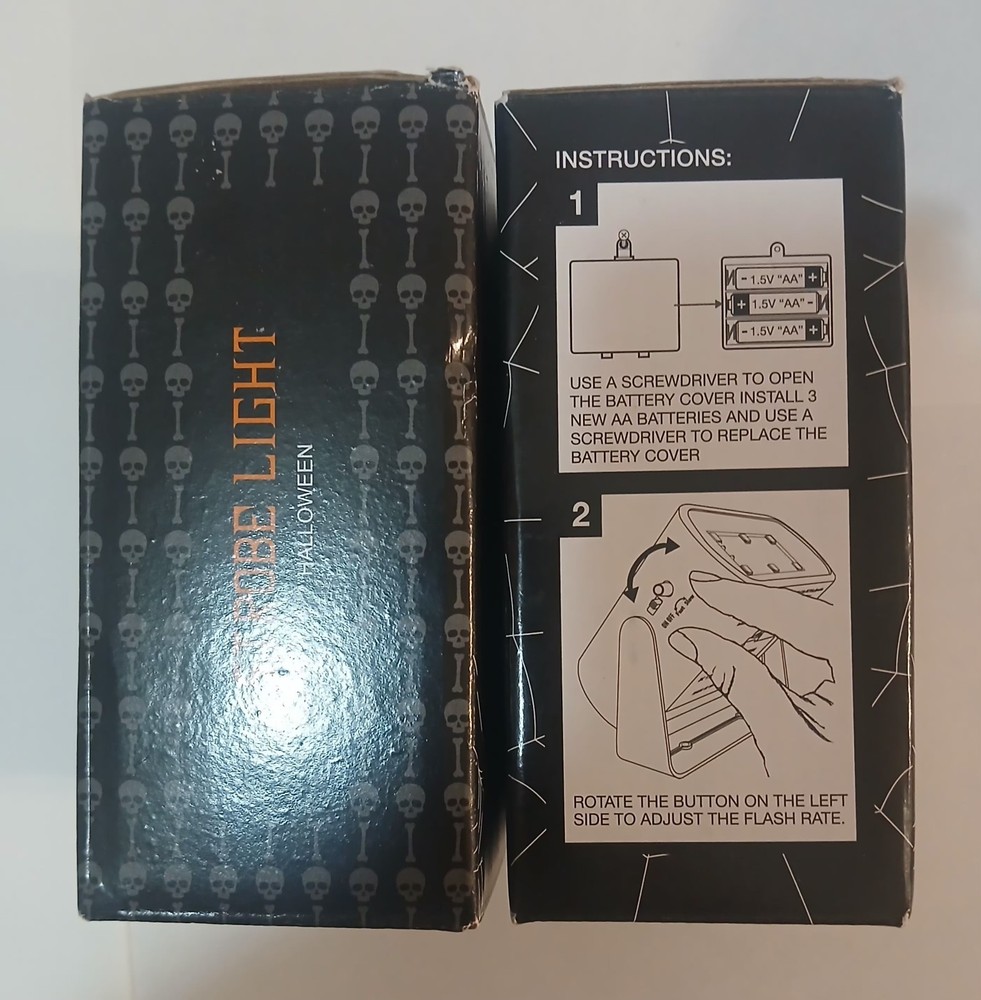 2 Strobe Light Hallween-adjustable Flash Rate 6-leds🦇