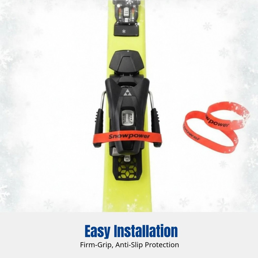 Ski Board Fixing Band, Double Holder Rubber Loop, Elastic Silicone Strap