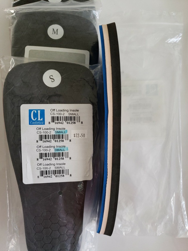 Comfortland Off-Loading Insole System Square Toe Small,Medium OR Large NEW