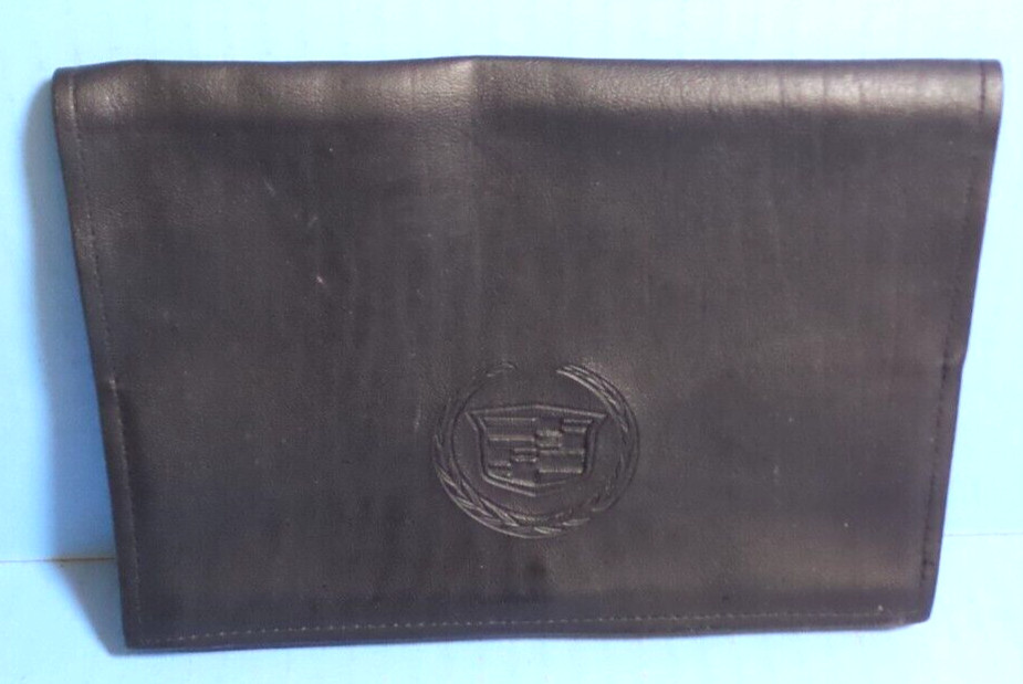 CADILLAC BLACK LEATHER CASE FOR OWNERS MANUAL OPERATORS GUIDE USER GUIDE