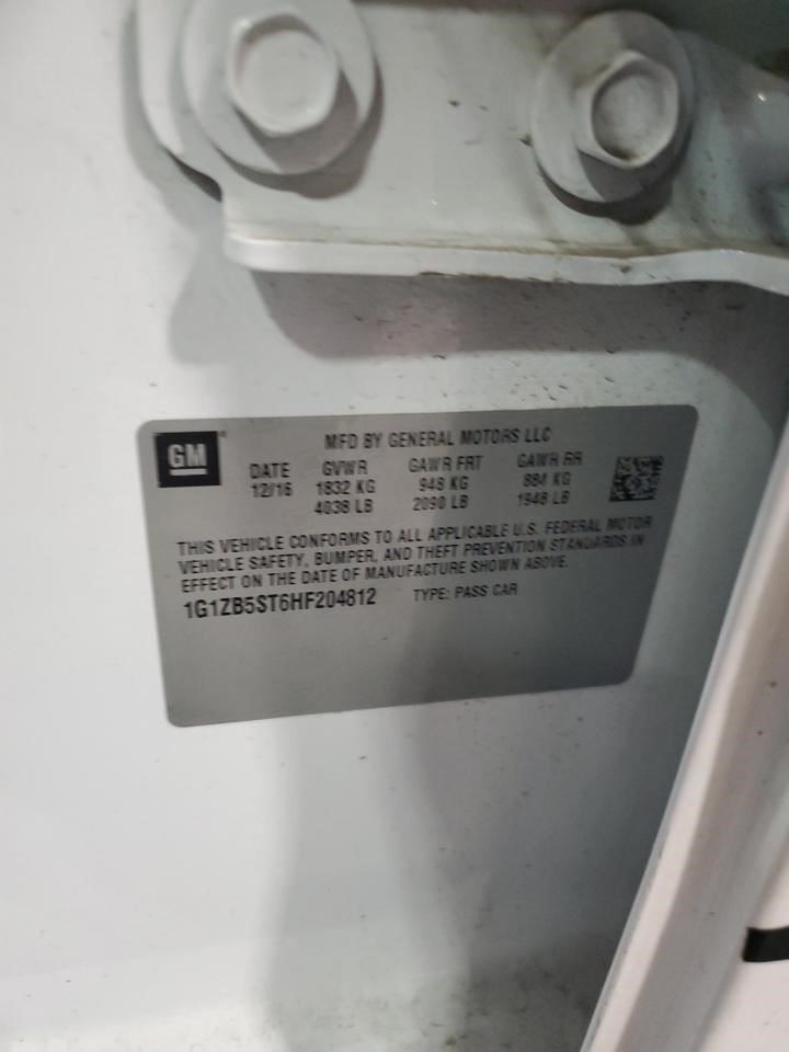 2017 CHEVROLET MALIBU Air Shutter