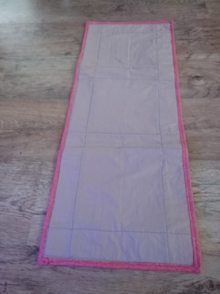 Handmade Machine Quilted Table Runner Reversible Celtic Cross Purples 12x32"