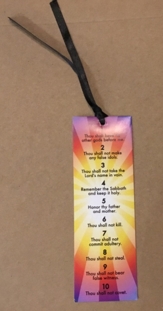 47 Count Ten Commandments Bookmarks Sunburst Pattern