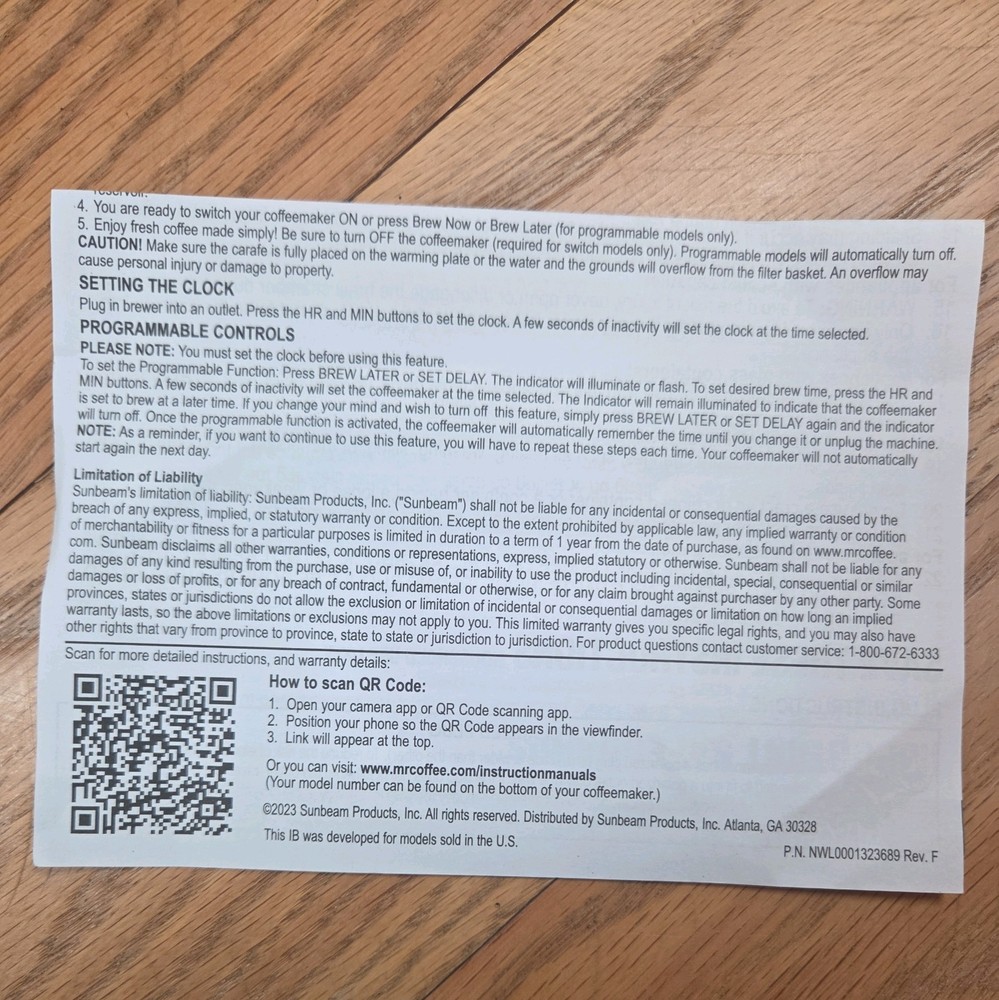 Mr Coffee 5 Cup Mini Brew Programmable Coffee Maker Black Open Box