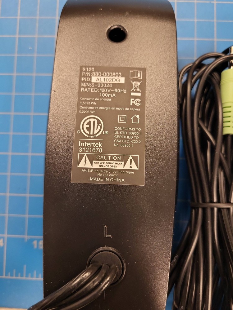 Logitech S120 PC Speakers Black Stereo 3.5mm Input Volume Control Compact Design