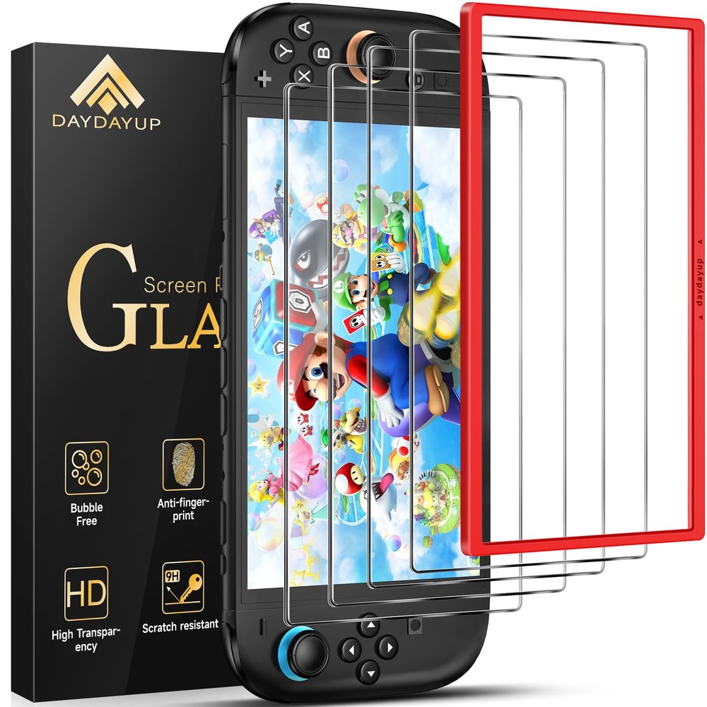 daydayup 4-Pack Screen Protector Tempered Glass for 7.9", transparent