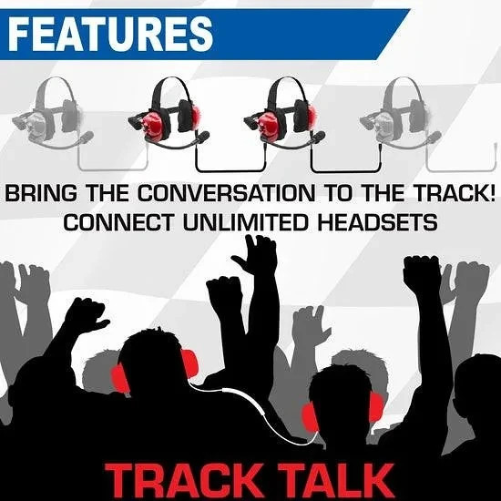 Rugged Radios H80 Track Talk Linkable Intercom Headset New