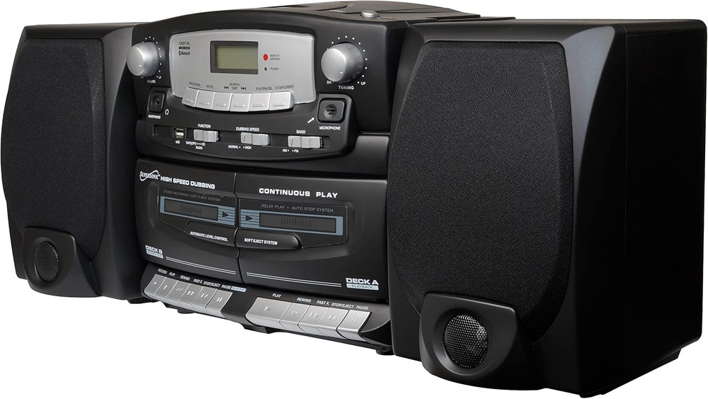 Black Edition Vintage Bluetooth Stereo System Home Music Audio System,Cd/Mp3 Pla