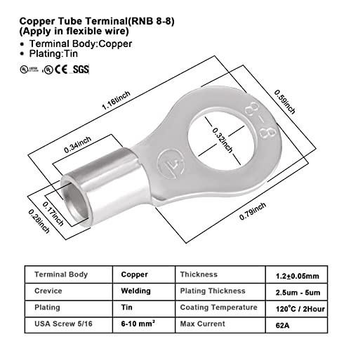 10 Gauge Tinned Copper Tray Cable - Solar Panel Charge Controller Battery 5FT 10