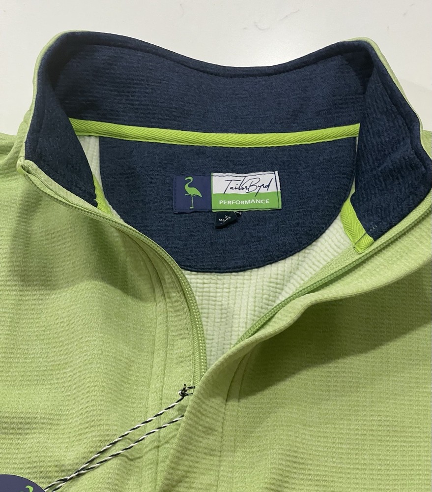 NWT Tailor Byrd Performance 1/4 Zip Pullover Avocado Green Men XL