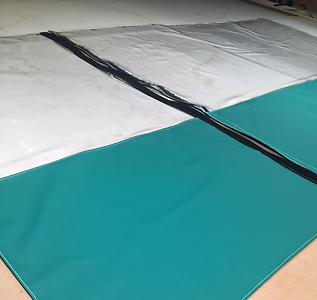 WHITE / CLEAR HEAT LOSS PREVENTION ROLLER SHUTTER WORKSHOP CURTAINS 20FT X 9FT