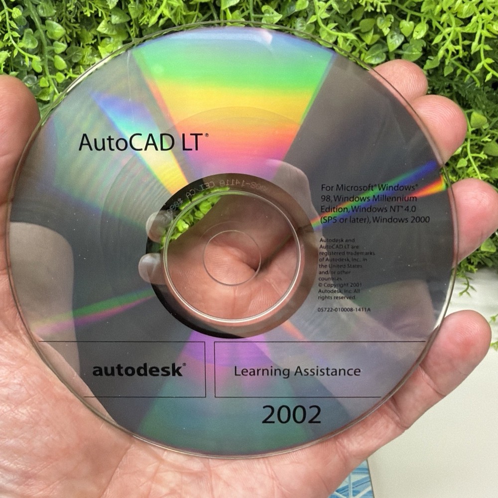 Autocad LT 2002 Autodesk Software with Serial Key/Learning Assistance