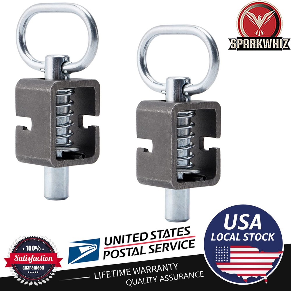 SPARKWHIZ (2) Universal Spring Trailer Gate Weld-On Spring Latch Lock Assembly