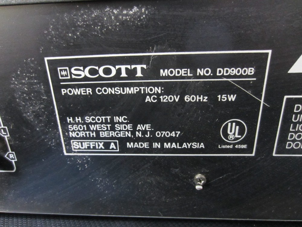 Scott Dual Auto Reverse Cassette Player / Recorder - Model DD900B