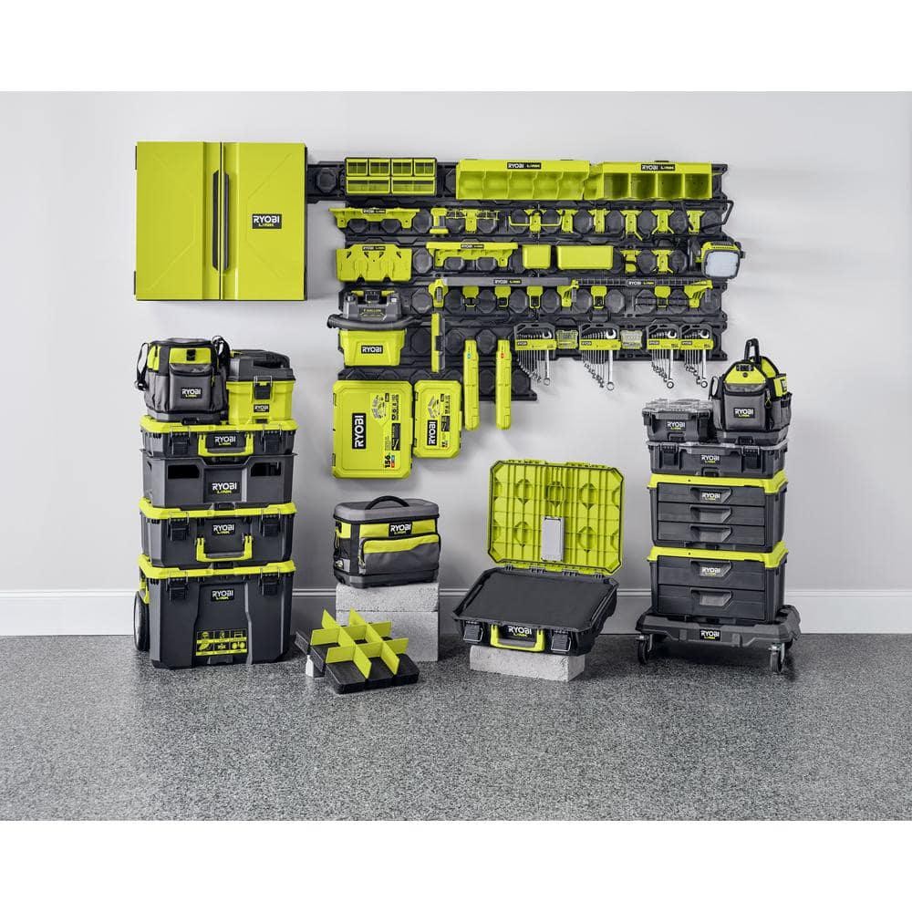 RYOBI STM104 LINK Tool Crate – Stackable, 50 lb Capacity, Impact-Resistant