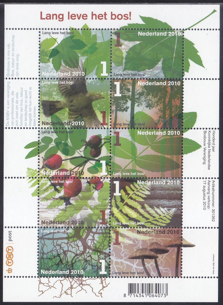 Netherlands Issue 2010 (MS 2758-2767) Forest Life