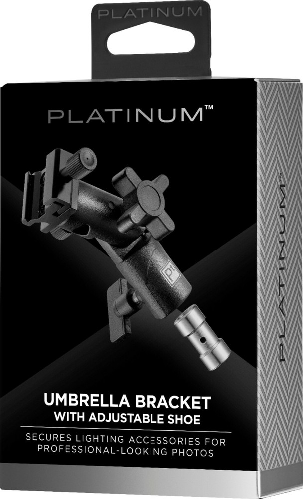 Platinum- Umbrella Bracket with Adjustable Shoe - Black