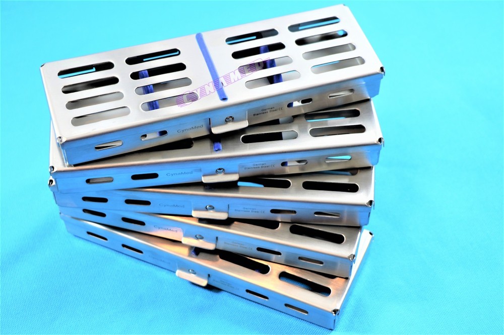 STERILIZATION TRAY FOR 5 INSTRUMENTS W/ REMOVABLE SILICONE 10PCS GERMAN