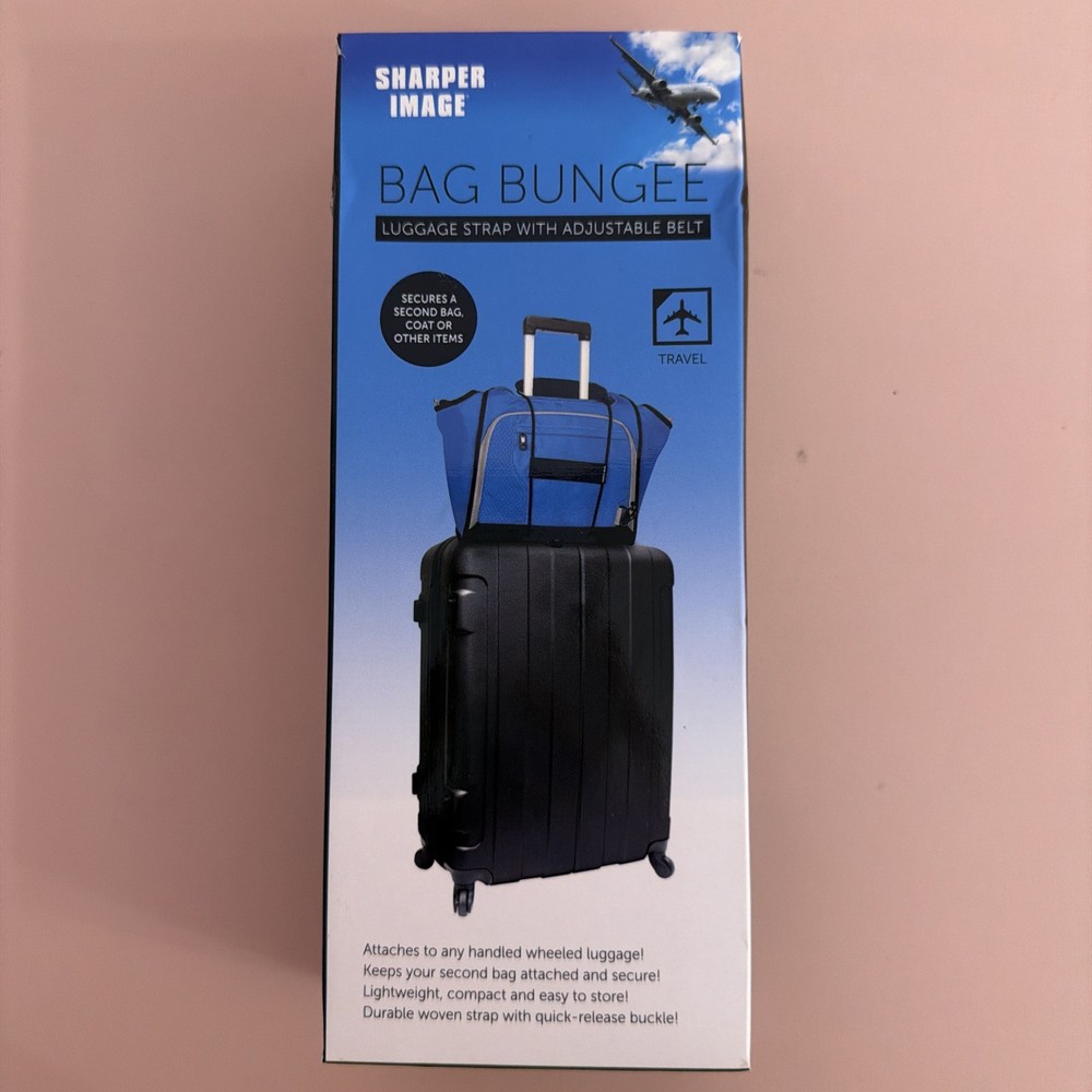 NEW Sharper Image Bag Bungee Luggage Strap Adjustable Belt