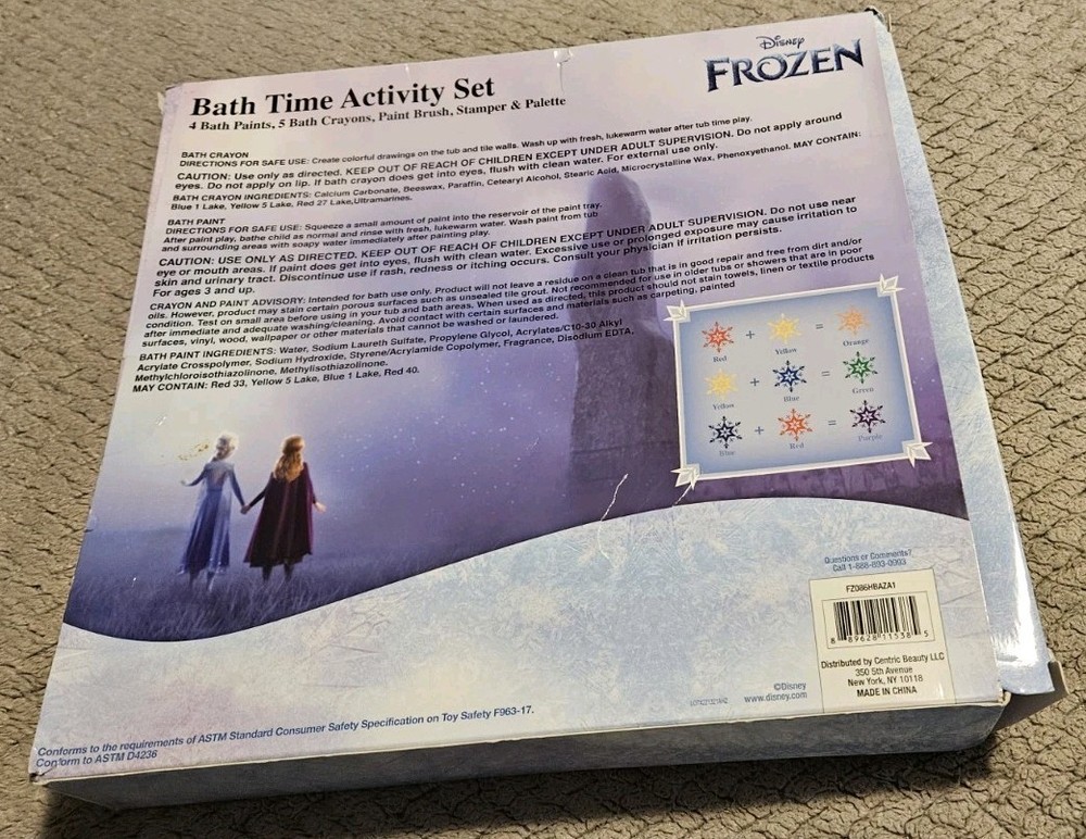 Disney Frozen 2 12 Piece Bath Time Activity Set