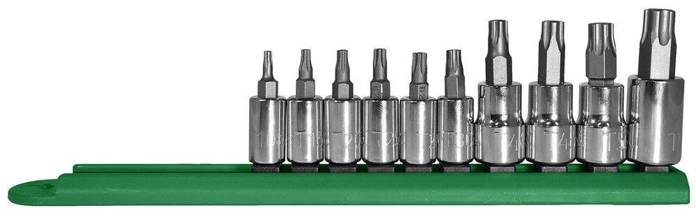 Tools 16016 Tamper-proof Torx Plus Socket Bit Set, Chrome Plated, 10-Piece