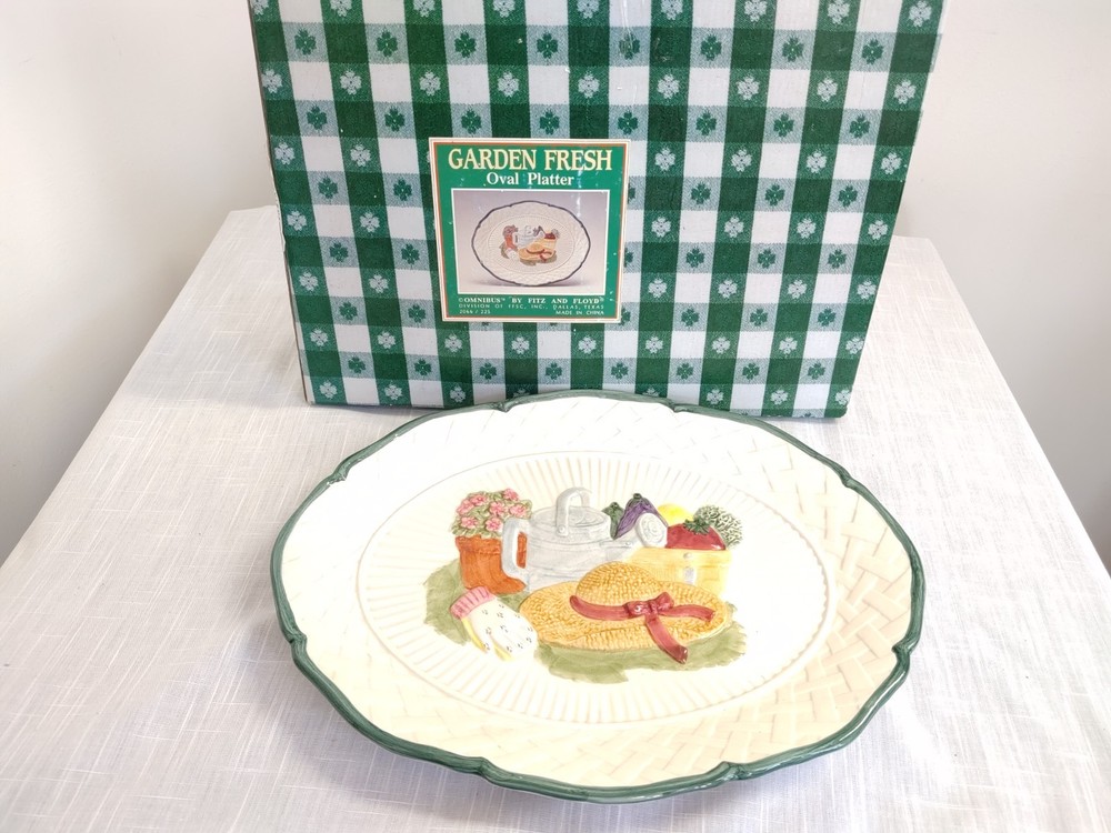 DECORATIVE GARDEN PLATTER~ FITZ & FLOYD