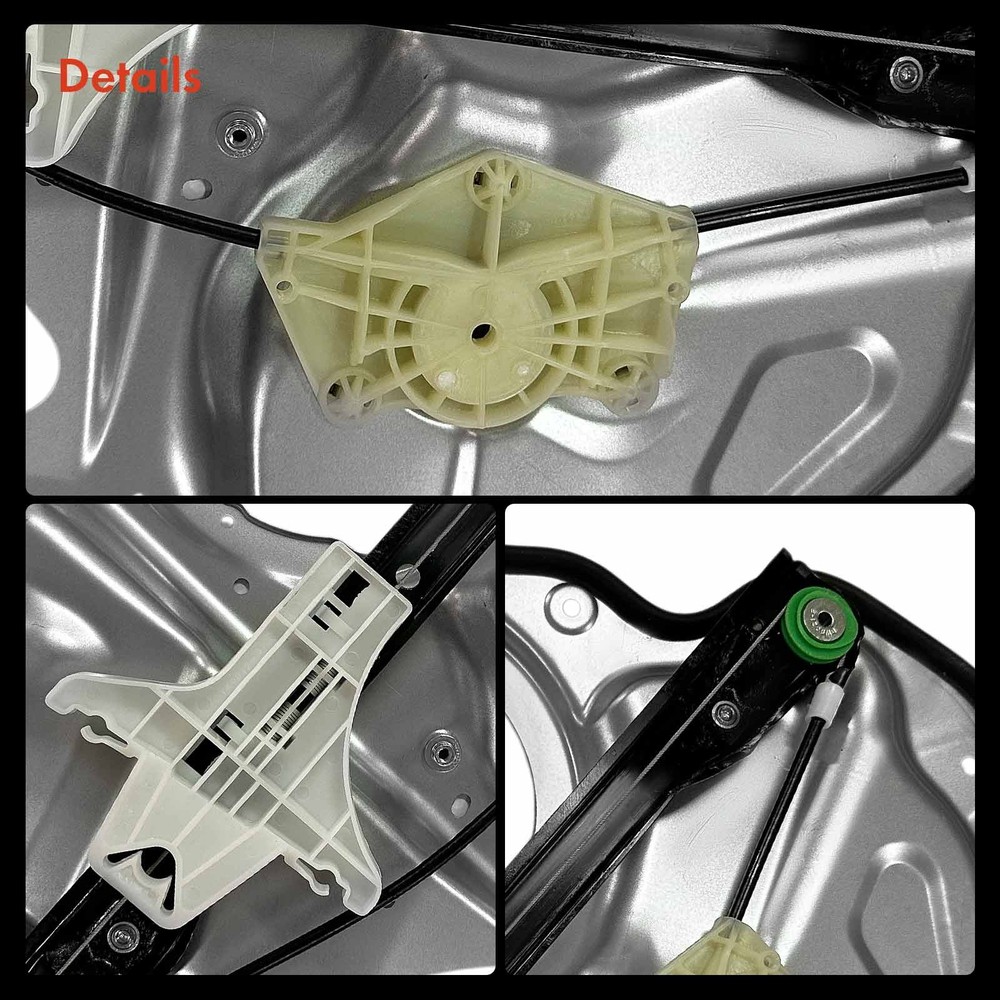 Rear Left Side Power Window Regulator with Panel for Volkswagen Jetta 2009-2014