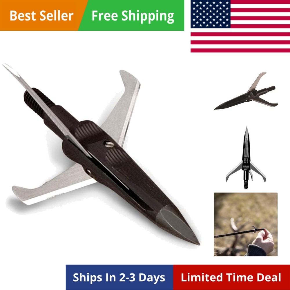 Spitfire 3-Blade Durable Precise Front-Deploying Archery Bowhunting Mechanica...