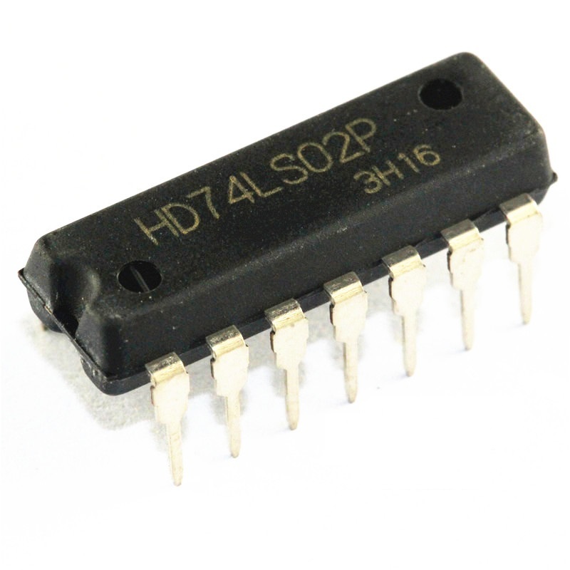 2 PCS HD74LS02P DIP IC HITACHI NEW CA