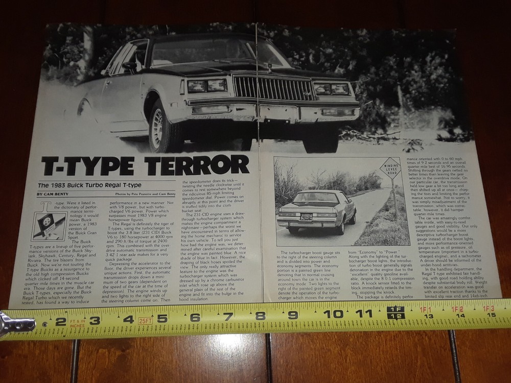 1983 BUICK TURBO T TYPE REGAL ORIGINAL ARTICLE