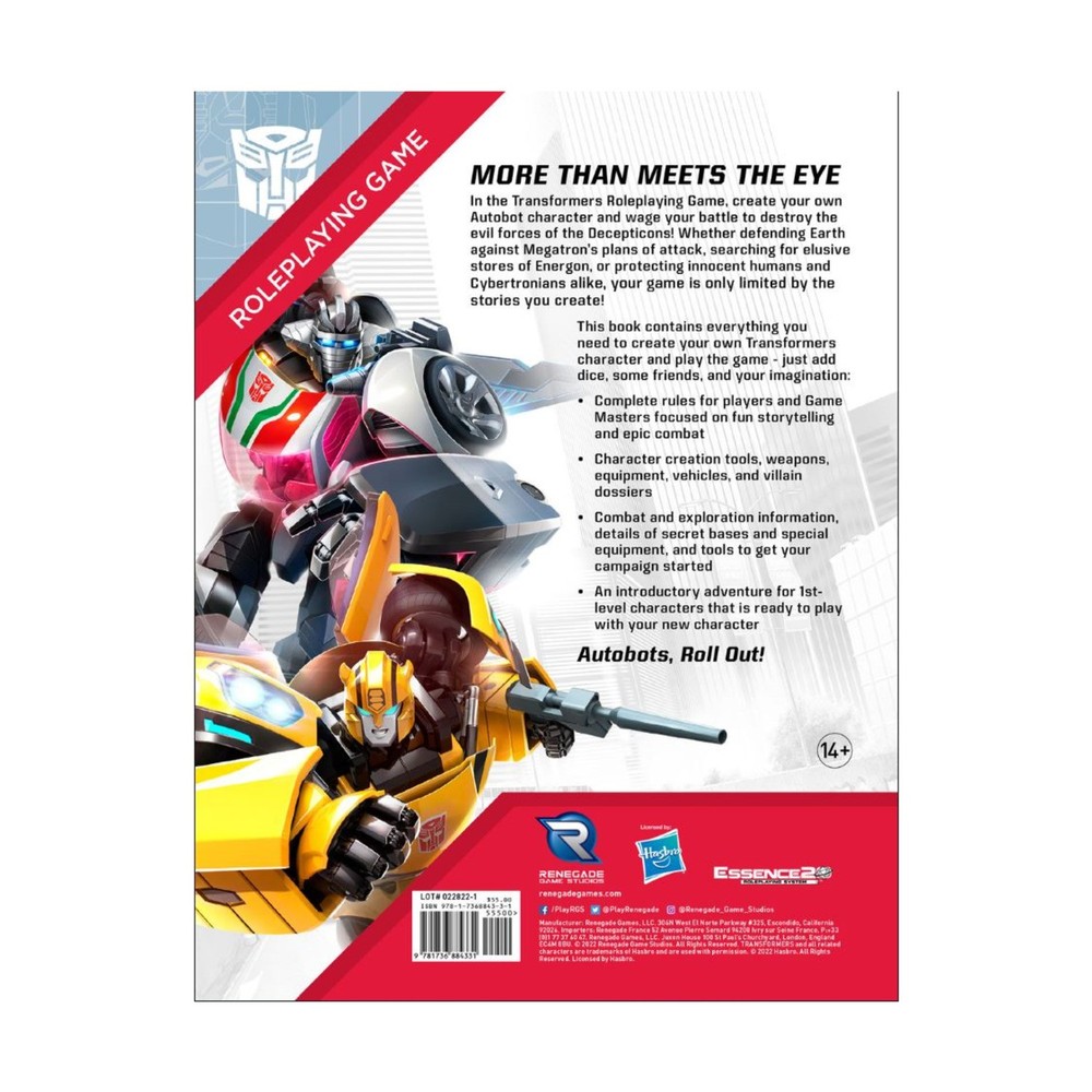 Renegade Transformers RPG Transformers RPG - Core Rulebook New