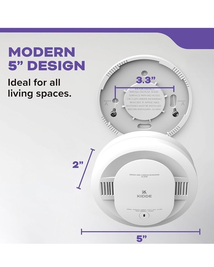 Kidde Smoke & Carbon Monoxide Detector, AA Battery Powered, 2 Pack