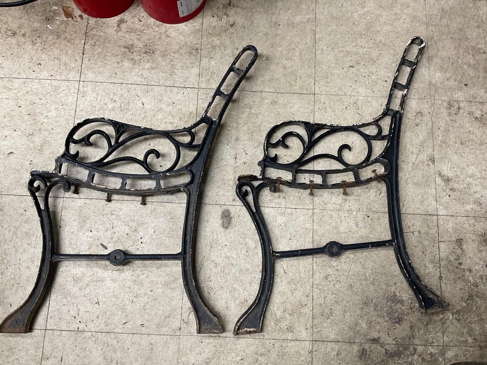 Beautiful Original Cast Iron Bench Ends