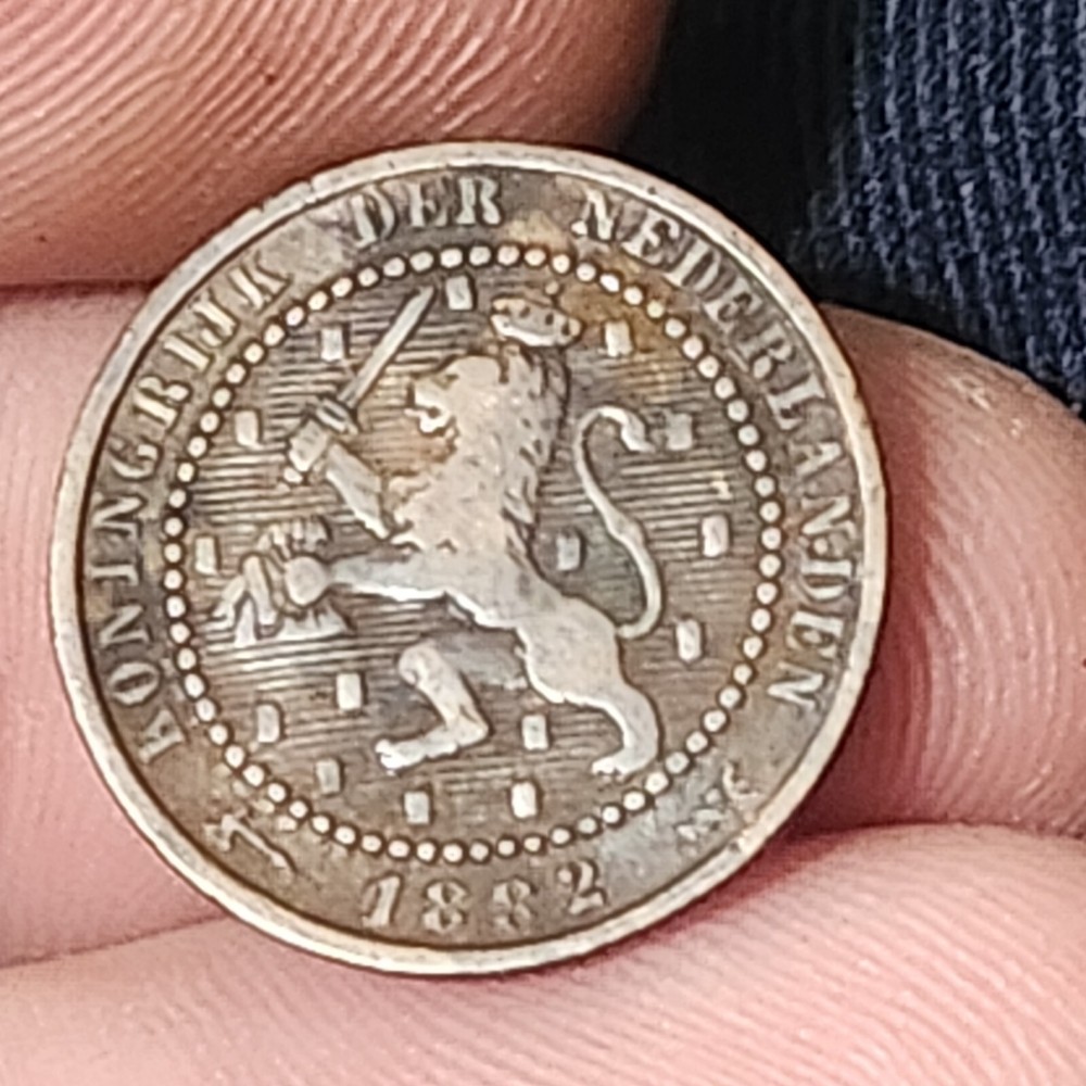 1882 Netherlands 1 Cent Old Antique Coin