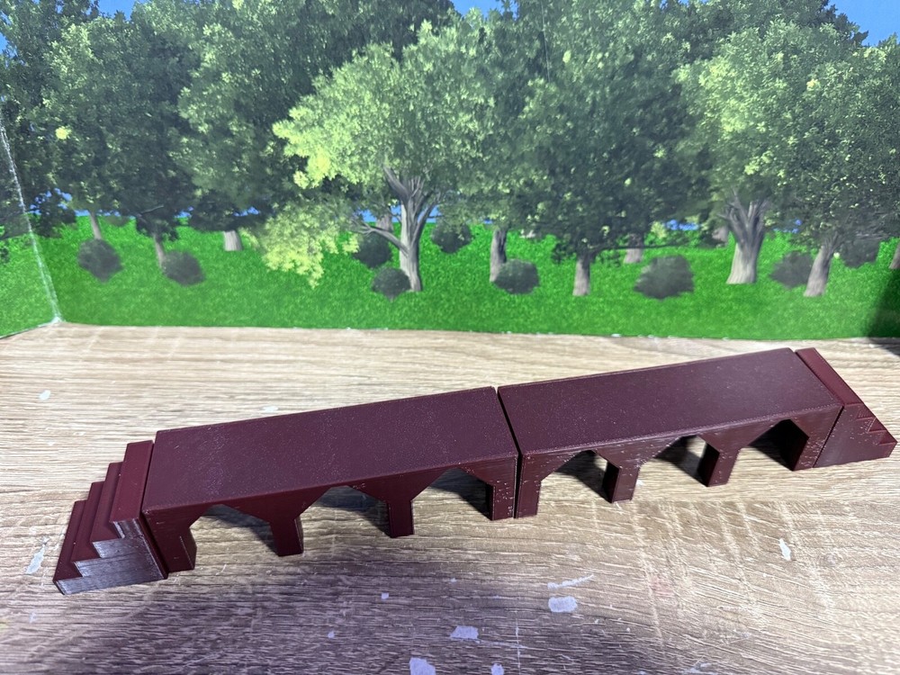 G Scale Loading Dock for Cargo Loading -Two 5 inch x 1.25 Inch Sections w/ Steps