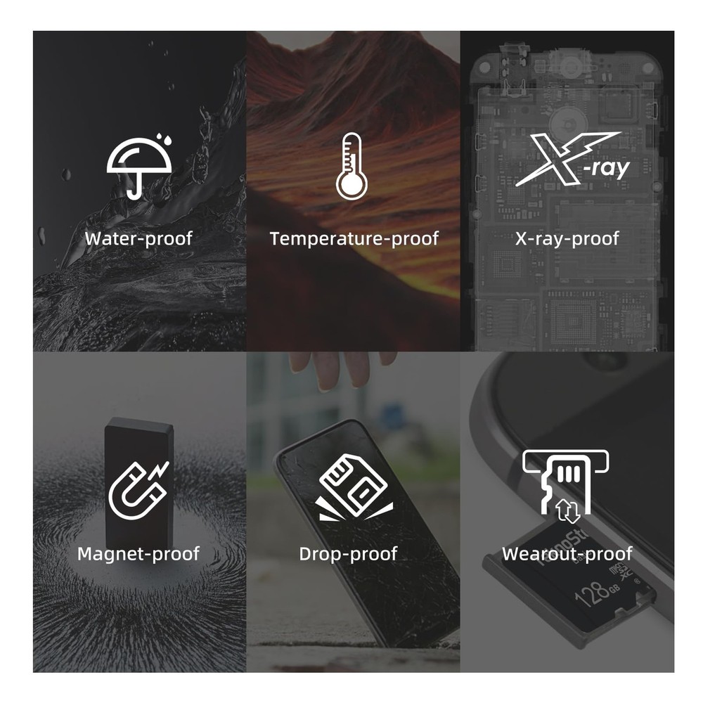 Basic 128GB MicroSDXC Flash Memory with Adapter 90MB/s Read 50MB/s Write